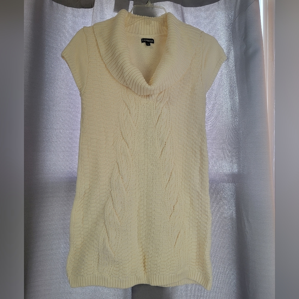Express Cream Long Sweater
